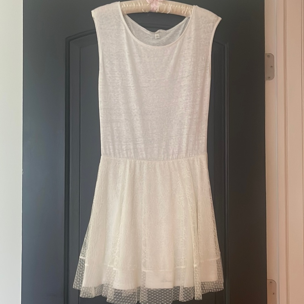 Flawless white lace babydoll dress